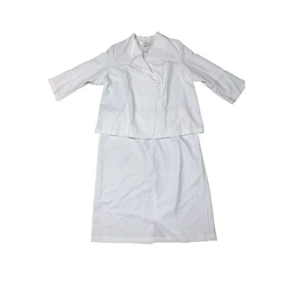 Roaman’s Plus Size Two-Piece Skirt Set - Picture 1 of 8